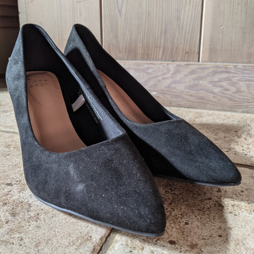 Black Block Heel Pumps